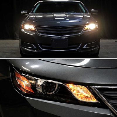 For Chevrolet Impala 2014-2020 Factory Style Projector Headlight - Passenger Side Jet Black Housing Clear Lens