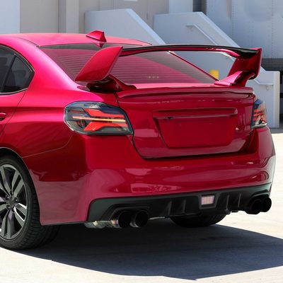 For Subaru WRX STi 015-2021 LED Tail Light Sequential Red Signal Matte Black Clear Brake Reverse Strip