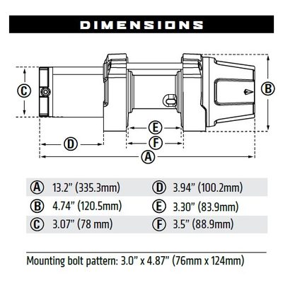 Winch Warn VRX 25 Powersports (Cuerda Sintética)