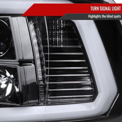 2009-2018 Dodge RAM 1500 / RAM 2500 3500 LED C-Bar Headlights Jet Black