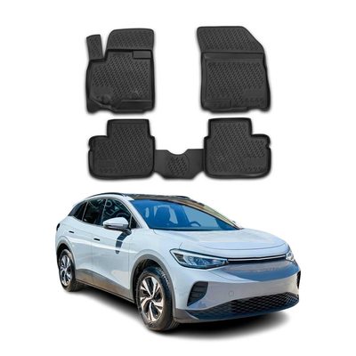 2021-2024 Volkswagen ID.4 Floor Mats Liners Full Set All Weather Black