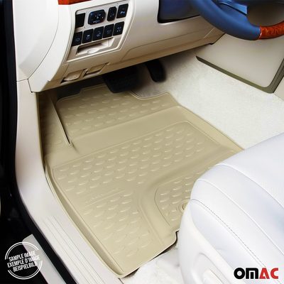2017-2026 Audi Q7 Q8 (Typ 4M) Floor Mats Liners Full Set All Weather Beige