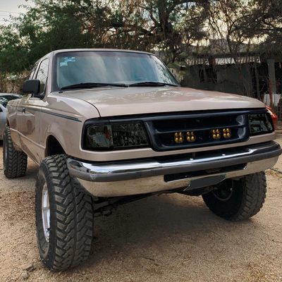 1993-1997 Ford Ranger Factory V2 Headlights w/Corner Lights Chrome/Smoke