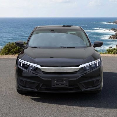 For Honda Civic 2016-2021 Projector Headlights Sequential DRL Glossy Black Housing Smoked Lens