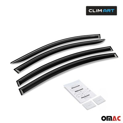 Clim Art Wind Deflectors for Chevy Silverado 1500/2500/3500 2007-13 Extended 4x