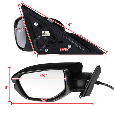 2016-2018 Honda Civic Black 7Pin Heated Side Mirror LED Turn Signal Driver