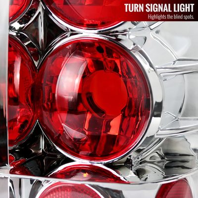 2004-2015 Nissan Titan Tail Lights Chrome Housing/Clear Lens