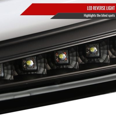 2015-2021 Subaru WRX Sequential White Bar LED Tail Lights Matte Black/Clear