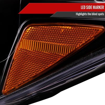 2016-2023 Toyota Tacoma Switchback LED C-Bar Projector Headlights Glossy Black