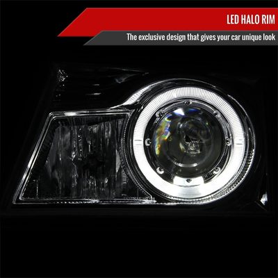 1998-2000 Ford Ranger Halo Projector Headlights Chrome Housing/Clear Lens