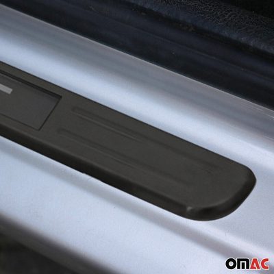 Dodge Door Sill Scuff Plate Illuminated Brushed Stainless Steel Brushed Dark 4Pcs
