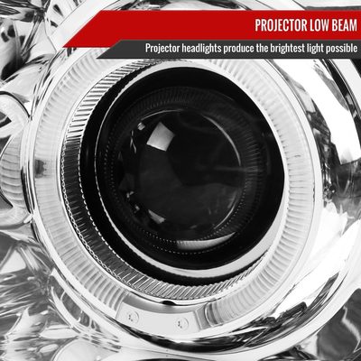 2002-2005 Ford Explorer Dual Halo Projector Headlights Chrome/Clear Lens