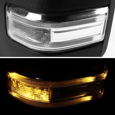 2007-2014 Ford F-150 Heated Towing Mirrors Clear Lens Turn & Puddle Lights