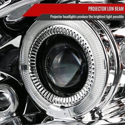 2007-2013 Chevy Avalanche/ 07-2014 Tahoe Suburban Dual Halo Headlights Chrome