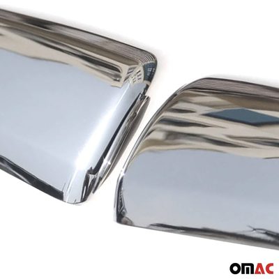 2008-2017 Mitsubishi Lancer Side Mirror Cover Caps Stainless Steel Silver 2 Pcs