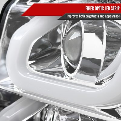 2015-2020 GMC Yukon/Yukon XL LED U-Bar Projector Headlights Chrome/Clear Lens