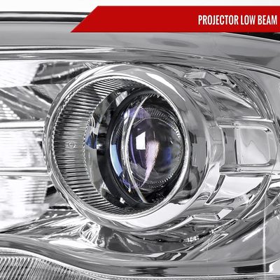 2013-2018 RAM 1500 2500 3500 Sequential LED Signal Projector Headlights Chrome