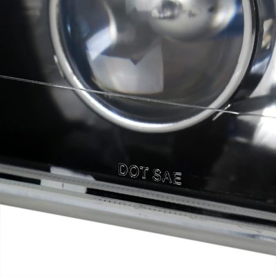 Universal 4"x6" H4 Projector Headlights Matte Black Housing/Glass Lens