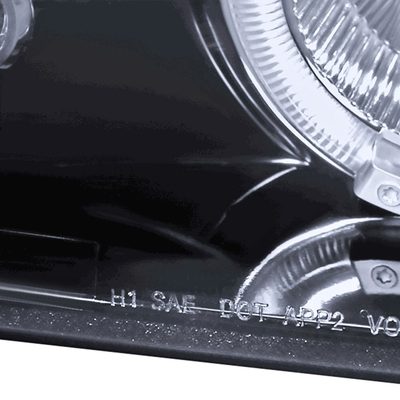 1993-1997 Toyota Corolla Dual Halo Projector Headlights Glossy Black/Smoke