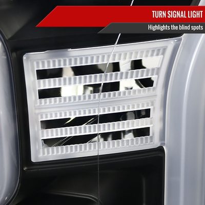 2015-2017 Ford F-150 LED Bar Projector Headlights Matte Black/Clear Lens