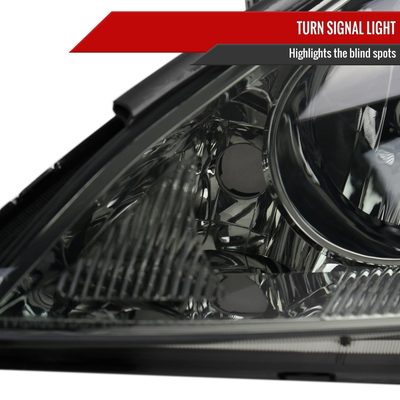 2006-2010 Toyota Sienna Factory Headlights w/Amber Reflector Chrome/Smoke