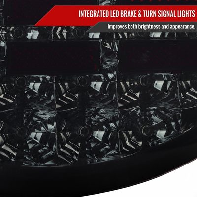 1997-2004 Chevrolet Corvette C5 LED Tail Lights Chrome Housing/Smoke Lens
