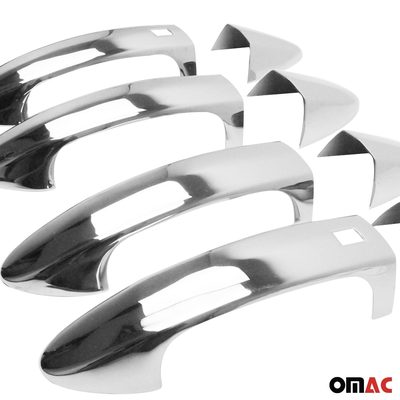 2011-2019 Ford Fiesta Car Door Handle Cover Protector Stainless Steel Chrome Keyless