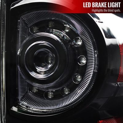 2005-2015 Toyota Tacoma LED Tail Lights Matte Black Housing/Clear Lens