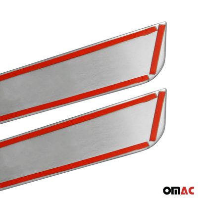 2018-2026 Volvo XC60 Door Sill Scuff Plate Scratch Protector Stainless Steel Silver 4x