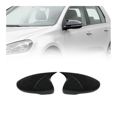 2012-2016 VW EOS Side Mirror Cover Caps Piano Black 2 Pcs