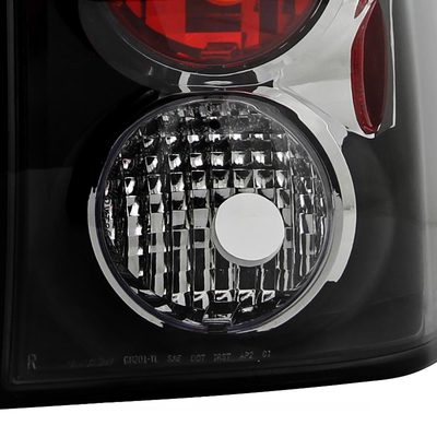 2002-2009 Chevrolet Trailblazer Tail Lights Matte Black Housing/Clear Lens
