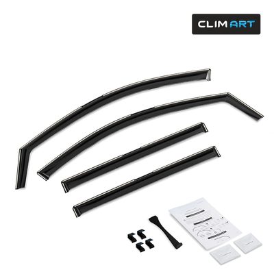 Clim Art Wind Deflectors for GMC Acadia 2024-2026 In-channel Dark Smoke 4Pcs
