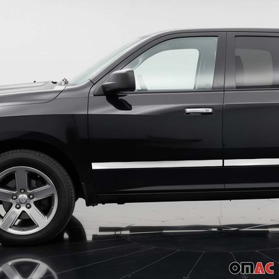 2012-2018 RAM 1500 Crew Cab Side Door Molding Trim Stainless Steel