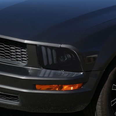 2005-2009 Ford Mustang LED Bar Projector Headlights Chrome/Smoke Lens