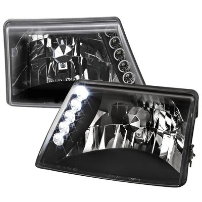 1998-2000 Ford Ranger Factory Style Headlights Matte Black/Clear Lens