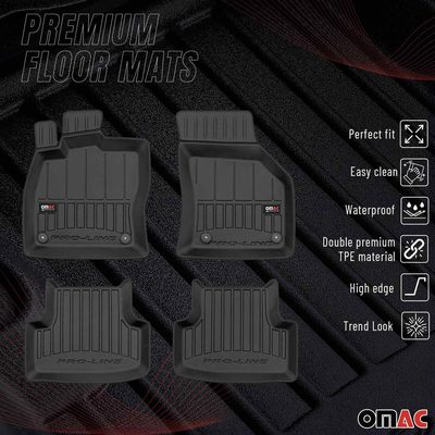 2015-2019 VW Golf VII SportWagen / Alltrack / GTI Premium Floor Mats Liners Full Set All Weather Heavy Duty