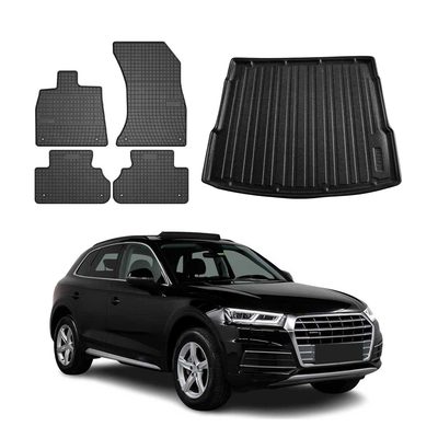 2018-2025 Audi Q5 / Q5 PHEV / SQ5 2.gen Floor Mats & Cargo Liner Full Set All Weather Black