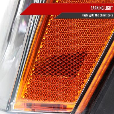 2005-2007 Jeep Grand Cherokee Factory Style Headlights Chrome/Clear Lens