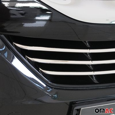 2010-2015 Hyundai Tucson Front Bumper Grill Trim Molding Stainless Steel Silver 3 Pcs