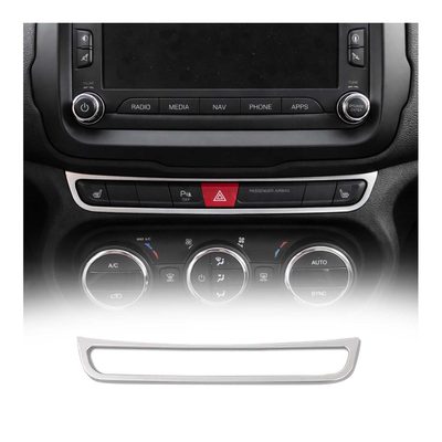 2015-2018 Jeep Renegade Air Condition Switch Trim Frame Silver Chrome 1Pc