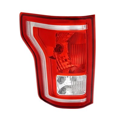 2015-2017 Ford F-150 Factory Driver/Left Tail Light Assembly Chrome/Red Clear