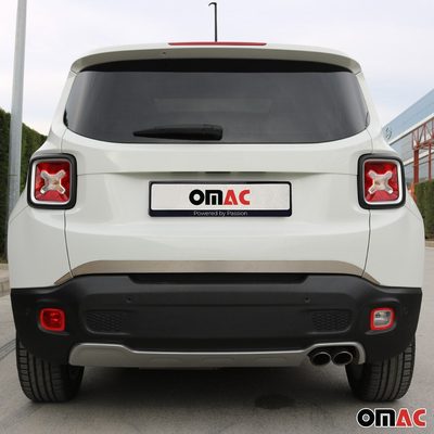 2015-2018 Jeep Renegade Rear Trunk Lid Molding Trim Steel Silver 3 Pcs