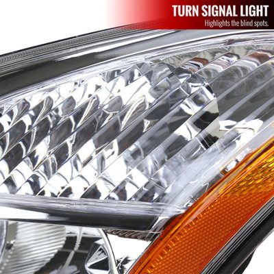 2008-2013 Nissan Rogue/ 14-2015 Rogue Select Headlights Amber Reflectors Chrome