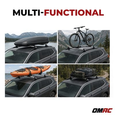 Roof Rack Cross Bars Luggage Carrier for BMW X4 G02 2019-2024 Alu Silver 2x