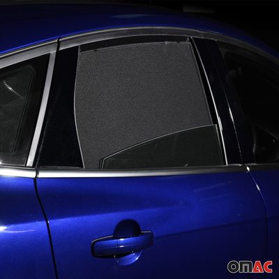 2012-2018 Ford Focus 5 Door Side Rear Window Curtain Mesh Black 2Pcs