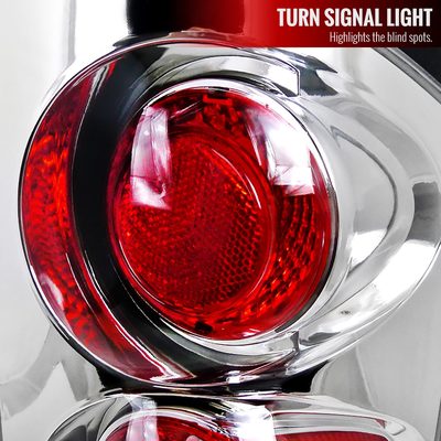 2002-2006 Dodge RAM Tail Lights Chrome Housing/Clear Lens