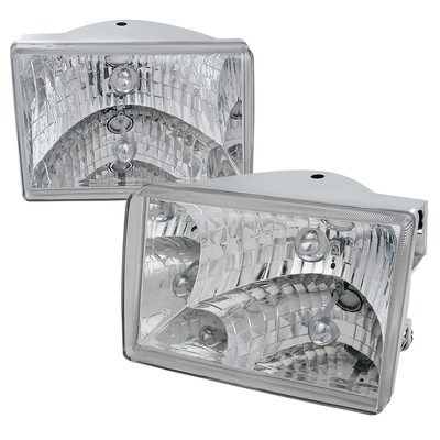 1993-1998 Jeep Grand Cherokee Factory Style Headlights Chrome/Clear Lens