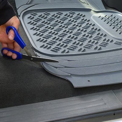 Universal fit Rubber Car Floor Mats Liner All Weather 3Pcs Gray