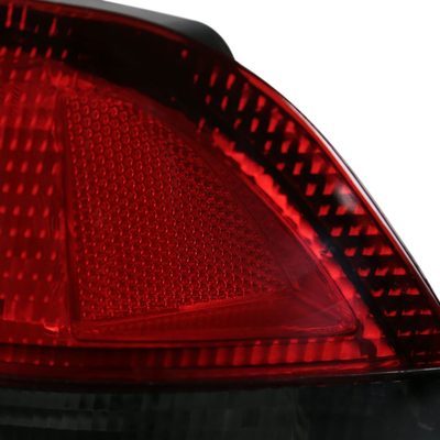 1996-2000 Honda Civic Coupe Tail Lights Chrome Housing/Red Smoke Lens