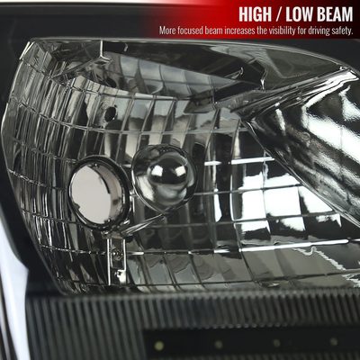 1997-2004 Ford F-150/Expedition Factory Headlights SMD LED Light Strip Smoke